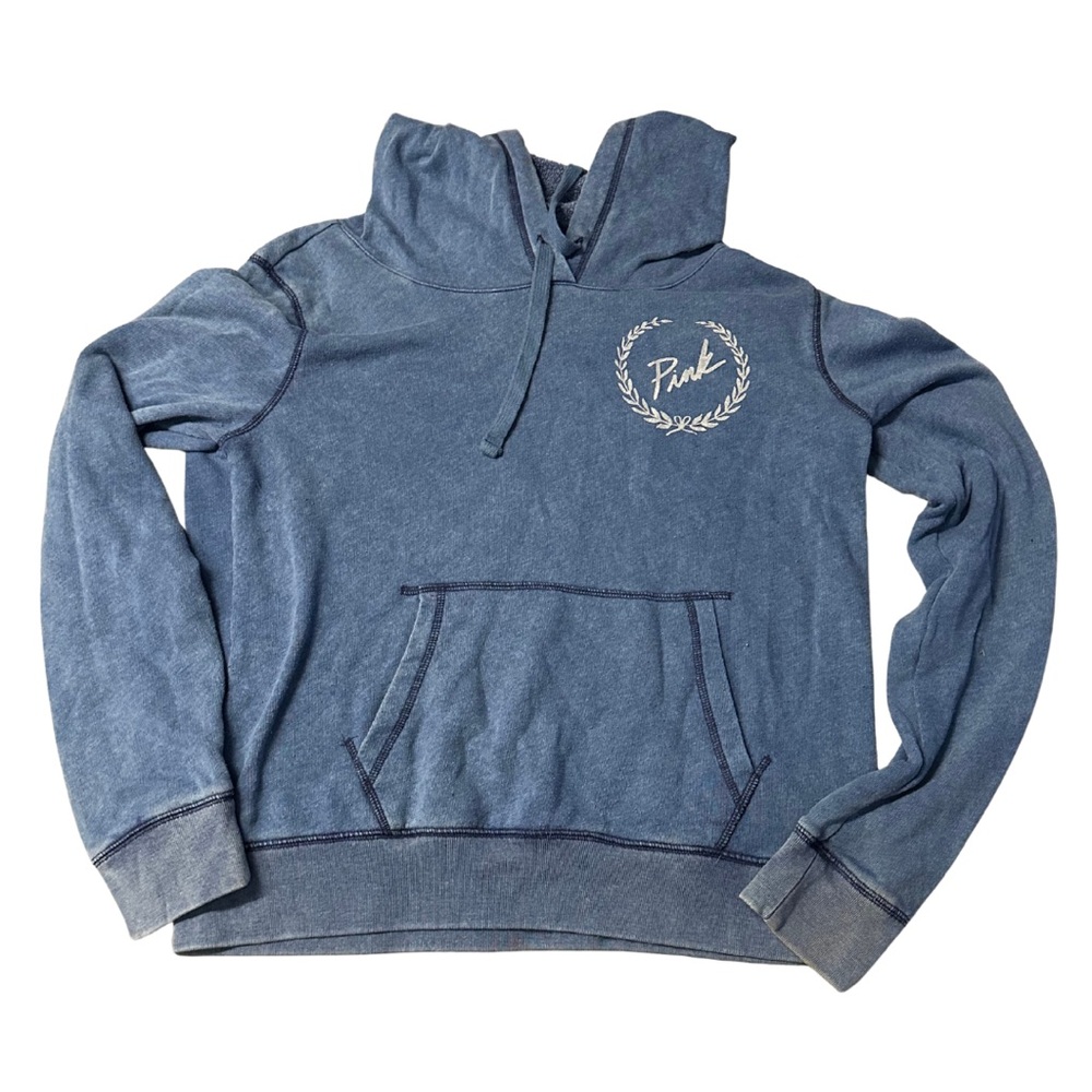 VS PINK | Blue Heather Hoodie | Y2K 2010s Campus Style Retro